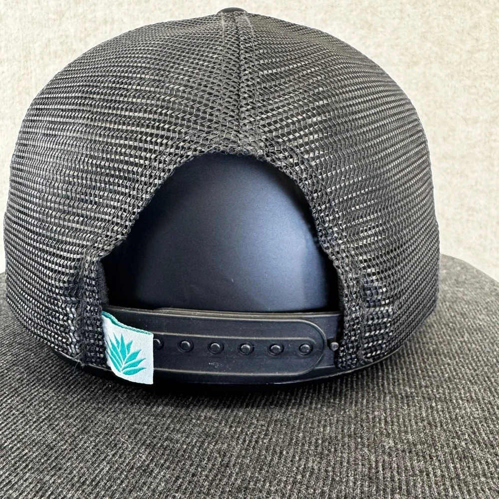 Cowboy Trucker Hat Black Adult Mesh Snapback Yellow Embroidered Sendero Co